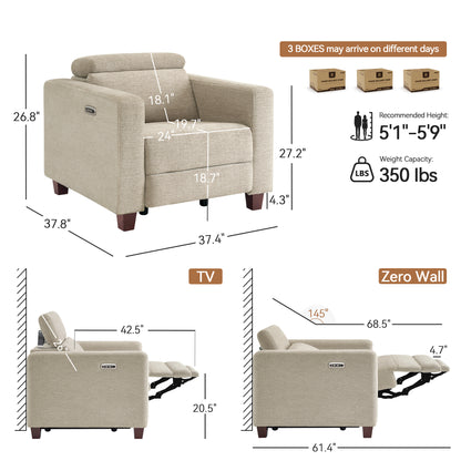 High Leg Power Recliner Chair, HL128