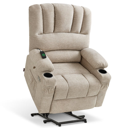 Power Lift Recliner Chair, Massage and Heat, Fabric 7095|7099|R7092|R7096