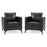 Mcombo Modern Accent Chair, Club Armchair with Metal Legs, Faux Leather Single Sofa Chairs for Living Room Bedroom Office LW654