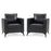 MCombo Modern Accent Chair, Club Armchair with Metal Legs, Faux Leather Single Sofa Chairs for Living Room Bedroom Office LW654