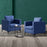 Mcombo Modern Accent Chair, Club Armchair with Metal Legs, Faux Leather Single Sofa Chairs for Living Room Bedroom Office LW654