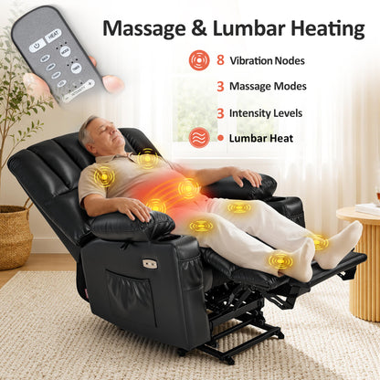 Power Lift Recliner Chair, Massage and Heat, Faux Leather 7095|7099|R7092|R7096
