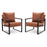 MCombo Modern Accent Chairs, Armchair with Upholstered Cushion, Faux Leather Lounge Chairs for Living Room Bedroom HQ304