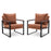 MCombo Modern Accent Chairs, Armchair with Upholstered Cushion, Faux Leather Lounge Chairs for Living Room Bedroom HQ304