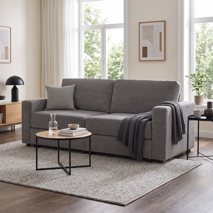 Oversized Sectional Sofa Couch with Storage Ottoman 6366