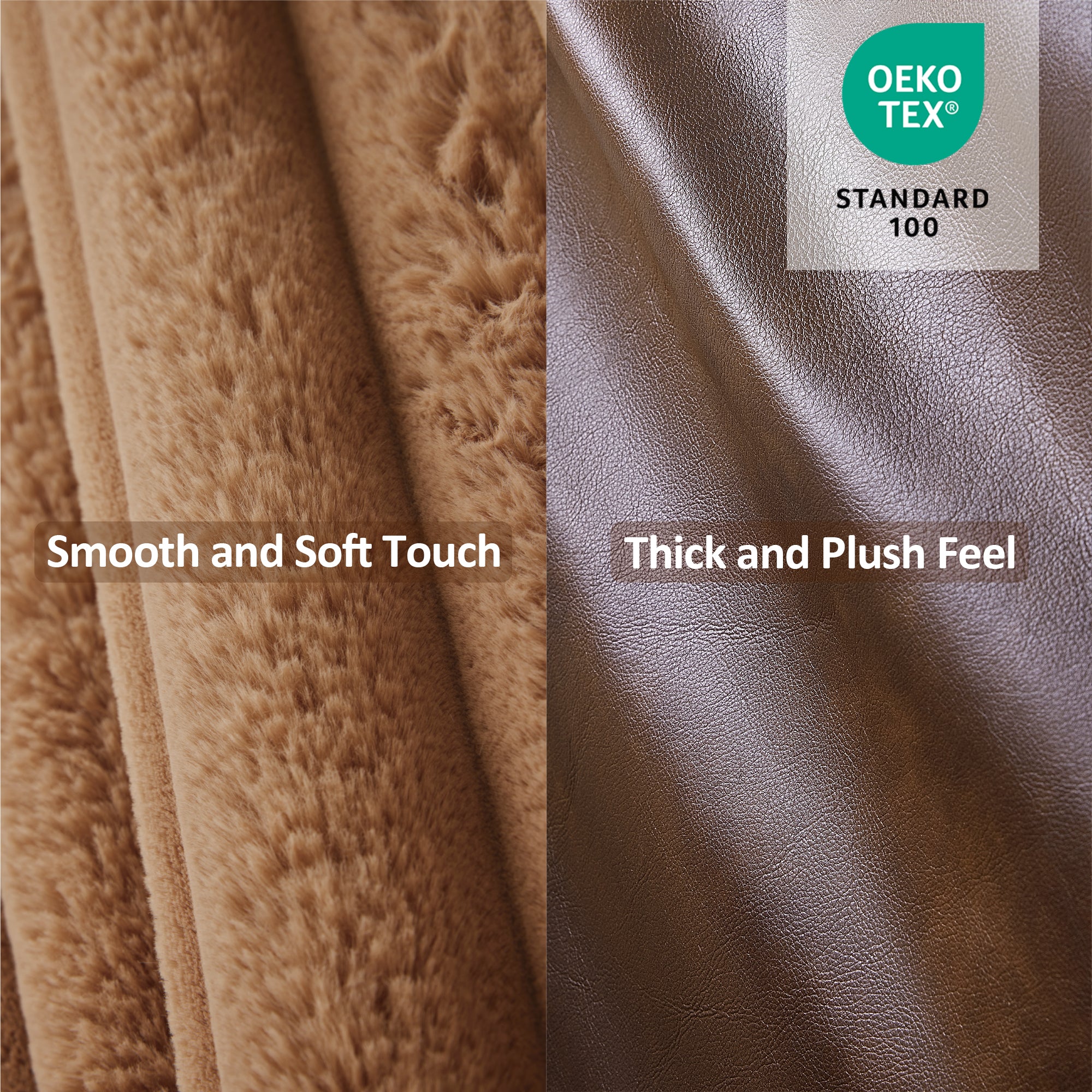 MCombo 180° Lay Flat Power Lift Recliner Chair for Elderly, Dual Motor Lift Chair with Full-Body Heating for Sleeping, Extra Wide Seat,Imitation Rabbit Fur R7123