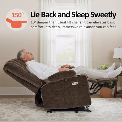 Power Lift Recliner Chair, Massage and Heat, Fabric 7095|7099|R7092|R7096