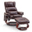 MCombo Swivel Recliners with Ottoman, Reclining TV Chairs with Vibration Massage, Faux Leather Ergonomic Lounge Chair for Living Room Bedroom 4832