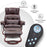 MCombo Swivel Recliners with Ottoman, Reclining TV Chairs with Vibration Massage, Faux Leather Ergonomic Lounge Chair for Living Room Bedroom 4832