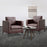 Mcombo Modern Accent Chair, Club Armchair with Metal Legs, Faux Leather Single Sofa Chairs for Living Room Bedroom Office LW654