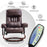 Mcombo Reclining Chairs with Ottoman, 360 Degrees Swivel Recliners with Massage, Faux Leather Ergonomic Lounge Chairs for Living Room Bedroom 4999