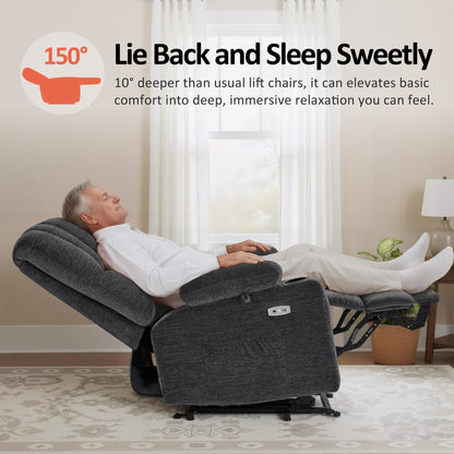 Power Lift Recliner Chair, Massage and Heat, Fabric 7095|7099|R7092|R7096