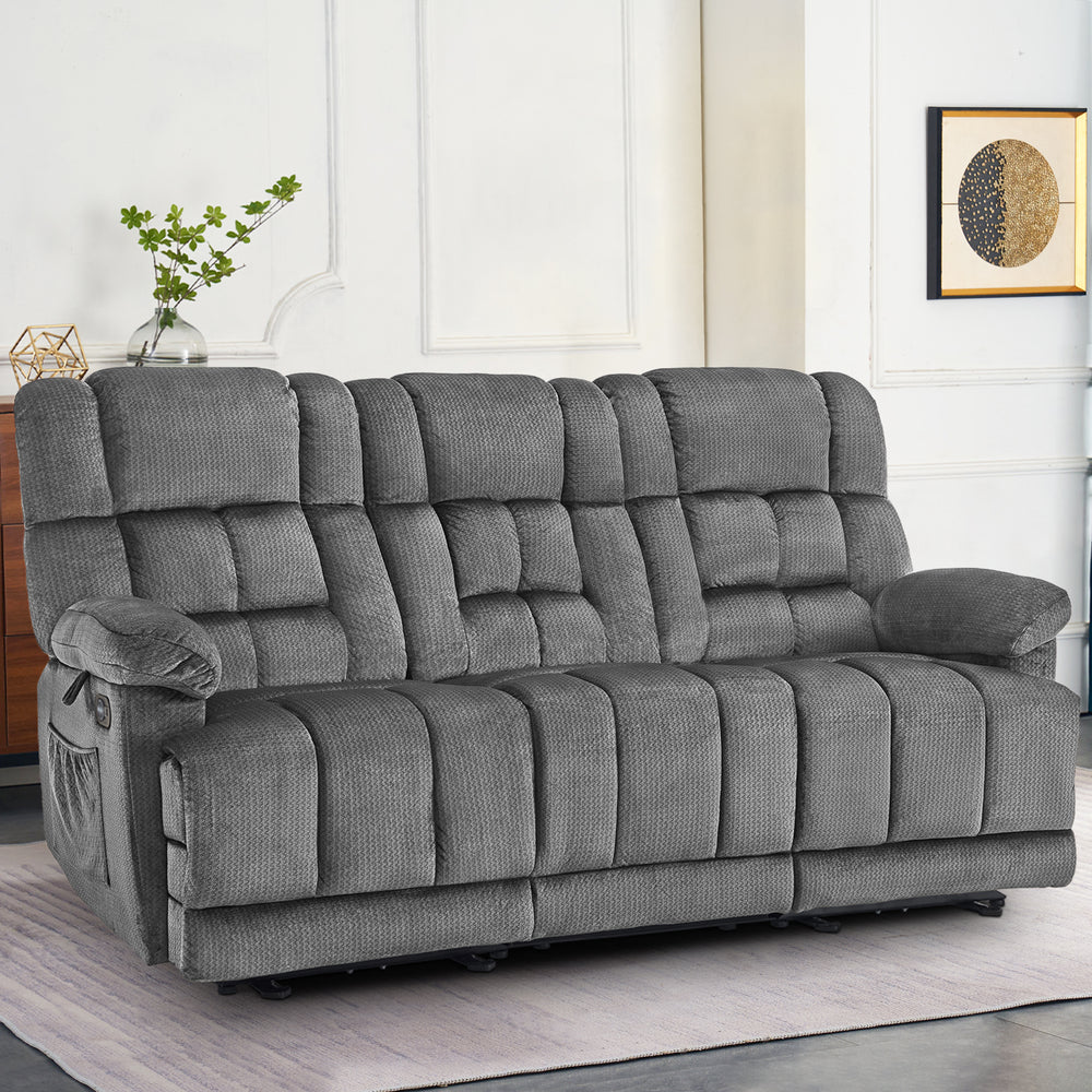 Power Reclining Sofa with Heat and Massage, Fabric RS6236 – MCombo