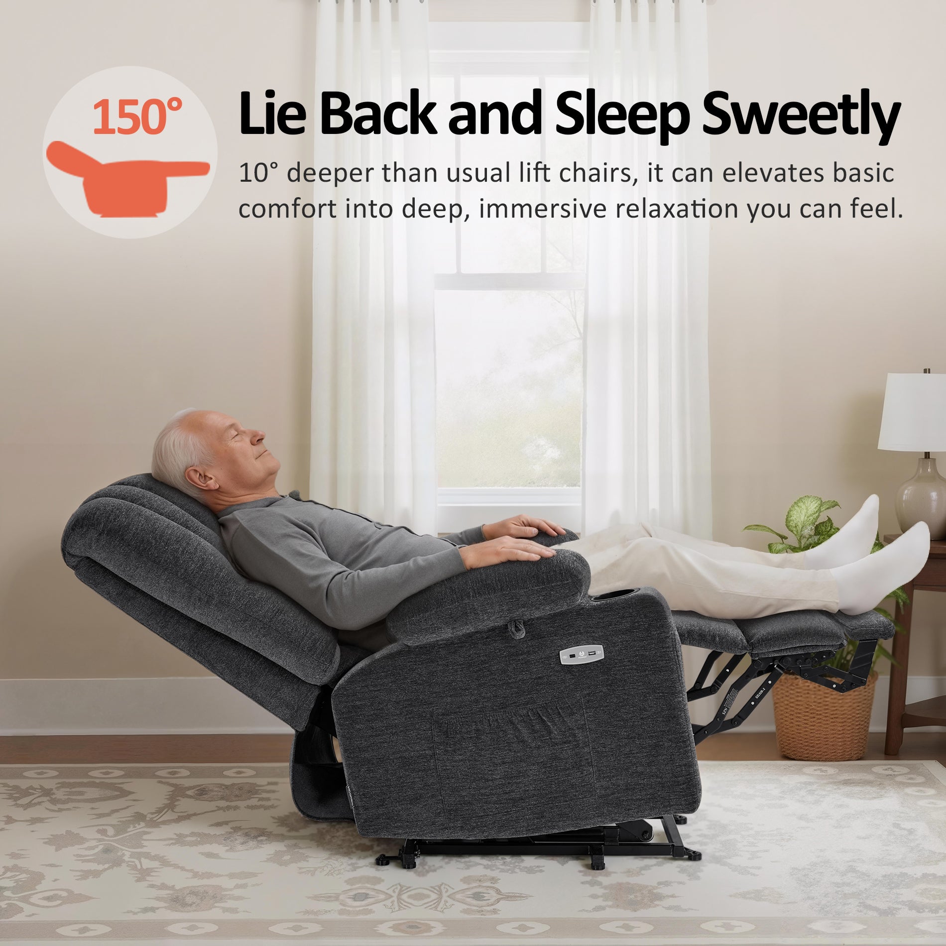 Power Lift Recliner Chair, Massage and Heat, Fabric 7095|7099|R7092|R7096
