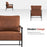 MCombo Modern Accent Chairs, Armchair with Upholstered Cushion, Leathaire Fabric Lounge Chairs for Living Room 4748