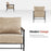 MCombo Modern Accent Chairs, Armchair with Upholstered Cushion, Leathaire Fabric Lounge Chairs for Living Room 4748