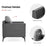 MCombo Modern Accent Chair, Faux Leather Upholstered Lounge Armchair, Single Sofa Chairs for Living Room Office 4629