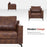 MCombo Modern Accent Chair, Faux Leather Upholstered Lounge Armchair, Single Sofa Chairs for Living Room Office 4629