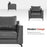 MCombo Modern Accent Chair, Faux Leather Upholstered Lounge Armchair, Single Sofa Chairs for Living Room Office 4629