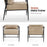 MCombo Modern Accent Chairs, Armchair with Upholstered Cushion, Leathaire Fabric Lounge Chairs for Living Room 4748