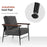 MCombo Modern Accent Chairs, Armchair with Upholstered Cushion, Leathaire Fabric Lounge Chairs for Living Room 4748