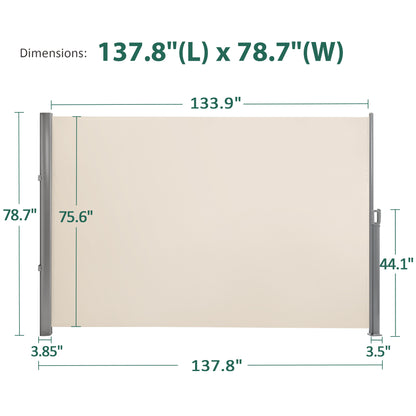 Patio Retractable Side Awning, 4722|4744|4788