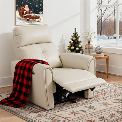Zero Wall Hugger Recliners Chair for small space, Faux Leather PR699