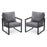 MCombo Modern Accent Chairs, Armchair with Upholstered Cushion, Faux Leather Lounge Chairs for Living Room Bedroom HQ304