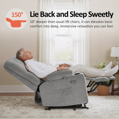 Power Lift Recliner Chair, Massage and Heat, Fabric 7095|7099|R7092|R7096