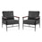 MCombo Modern Accent Chairs, Armchair with Upholstered Cushion, Leathaire Fabric Lounge Chairs for Living Room 4748