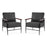 MCombo Modern Accent Chairs, Armchair with Upholstered Cushion, Leathaire Fabric Lounge Chairs for Living Room 4748