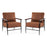 MCombo Modern Accent Chairs, Armchair with Upholstered Cushion, Leathaire Fabric Lounge Chairs for Living Room 4748