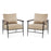 MCombo Modern Accent Chairs, Armchair with Upholstered Cushion, Leathaire Fabric Lounge Chairs for Living Room 4748