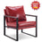 MCombo Modern Accent Chairs, Armchair with Upholstered Cushion, Faux Leather Lounge Chairs for Living Room Bedroom HQ304