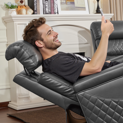 Power Reclining Loveseat, Home Theater Seating, Faux leather HTS470