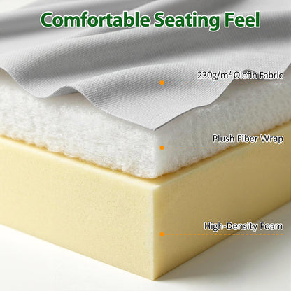 360° Swivel Patio Chair, Outdoor Rotating Armchair with 7.9" Thickened Cushions, Solid Acacia Wood Frame for Backyard, Deck, Indoor OF139