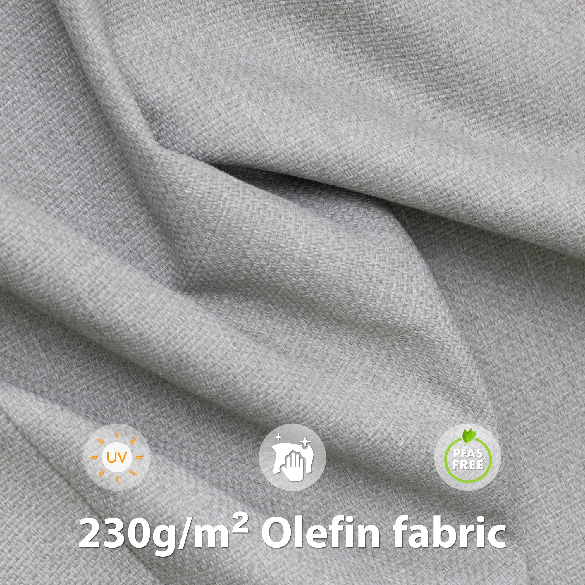 360° Swivel Patio Chair, Outdoor Rotating Armchair with 7.9" Thickened Cushions, Solid Acacia Wood Frame for Backyard, Deck, Indoor OF139