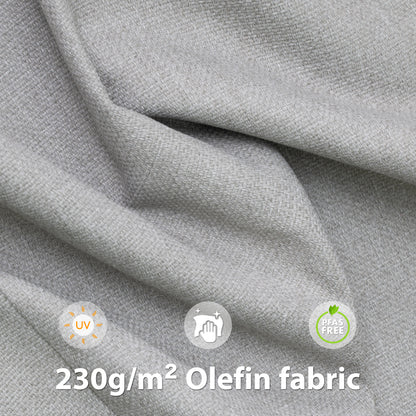 360° Swivel Patio Chair, Outdoor Rotating Armchair with 7.9" Thickened Cushions, Solid Acacia Wood Frame for Backyard, Deck, Indoor OF139