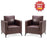 MCombo Modern Accent Chair, Club Armchair with Metal Legs, Faux Leather Single Sofa Chairs for Living Room Bedroom Office LW654