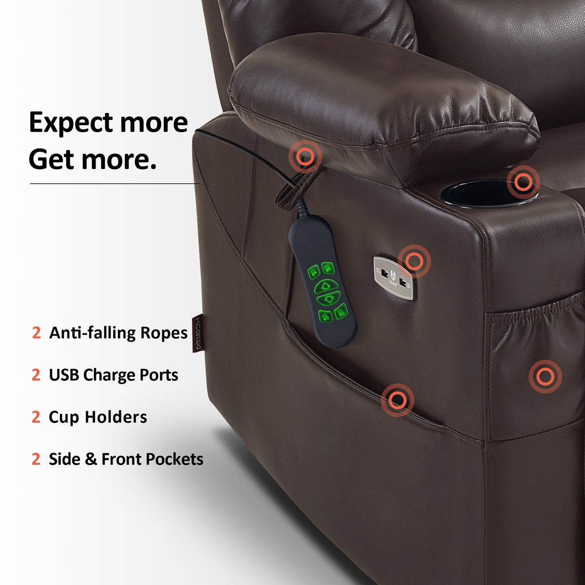 Dual Motor Lift Recliner Chair for Elderly | Faux Leather 7634 series ...