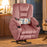 Mcombo Electric Power Lift Recliner Chair with Massage and Heat for Elderly, Extended Footrest, Hand Remote Control, Lumbar Pillow, Cup Holders, USB Ports, Fabric Medium(#7529)