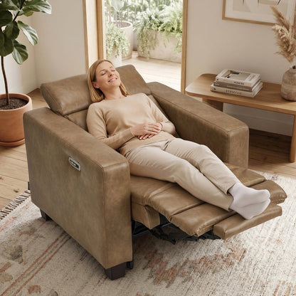 Zero Wall Hugger Power Recliner with Power Headrest, HL128