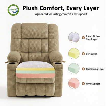 Dual Motor Power Lift Recliner Chair for Elderly, Massage and Heat, Lay Flat for Sleeping, Fabric 7890|7893|7896|R7897|R7891|R7894