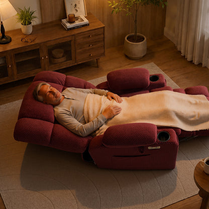Dual Motor Power Lift Recliner Chair for Elderly, Massage and Heat, Lay Flat for Sleeping, Fabric 7890|7893|7896|R7897|R7891|R7894