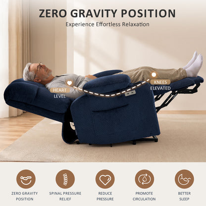 Dual Motor Power Lift Recliner Chair for Elderly, Massage and Heat, Lay Flat for Sleeping, Fabric 7890|7893|7896|R7897|R7891|R7894