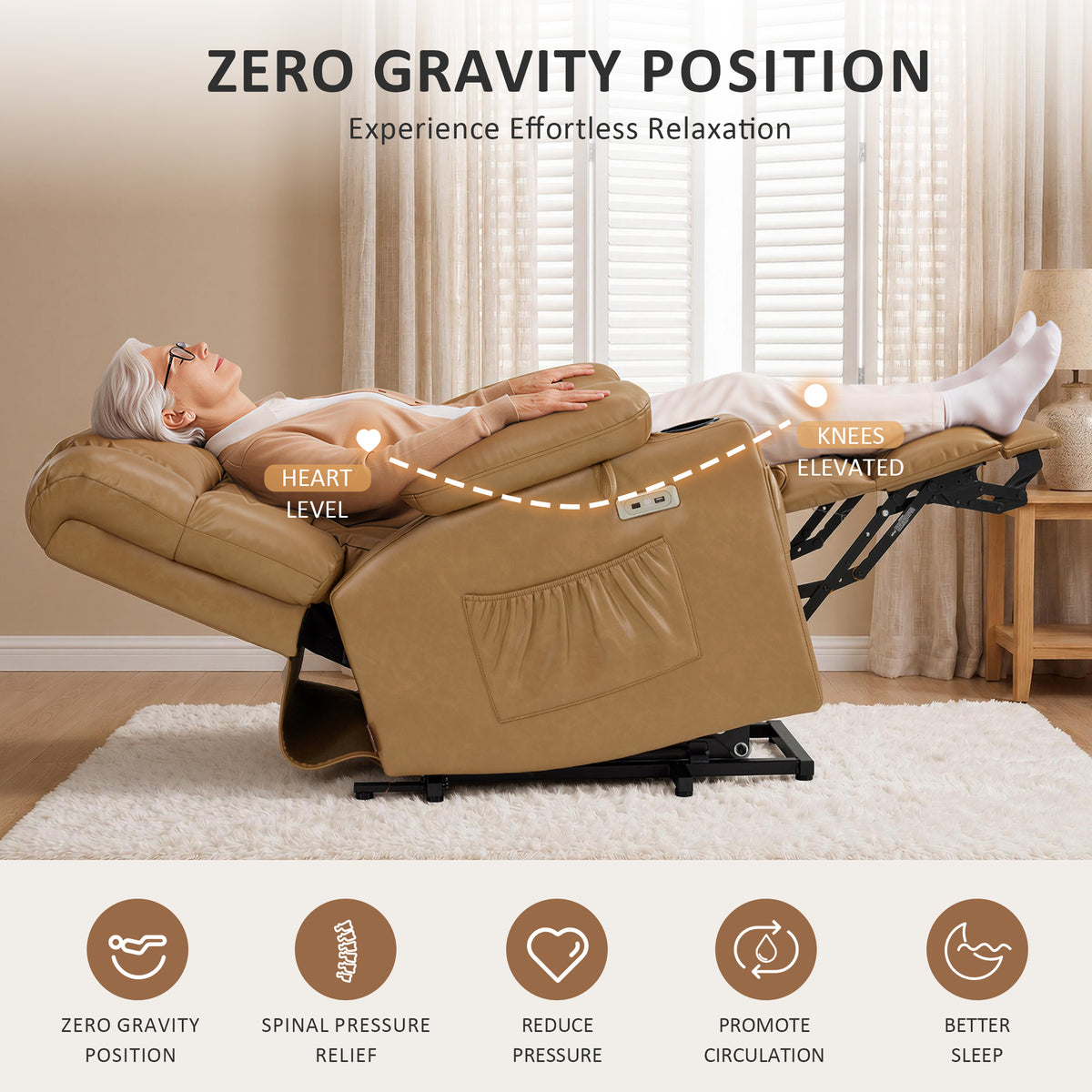 Dual Motor Power Lift Recliner Chair, Massage and Heat, Lay Flat for Sleeping, Faux Leather 7890|7893|7896|R7891|R7897|R7894