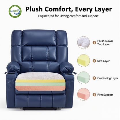 Dual Motor Power Lift Recliner Chair, Massage and Heat, Lay Flat for Sleeping, Faux Leather 7890|7893|7896|R7891|R7897|R7894