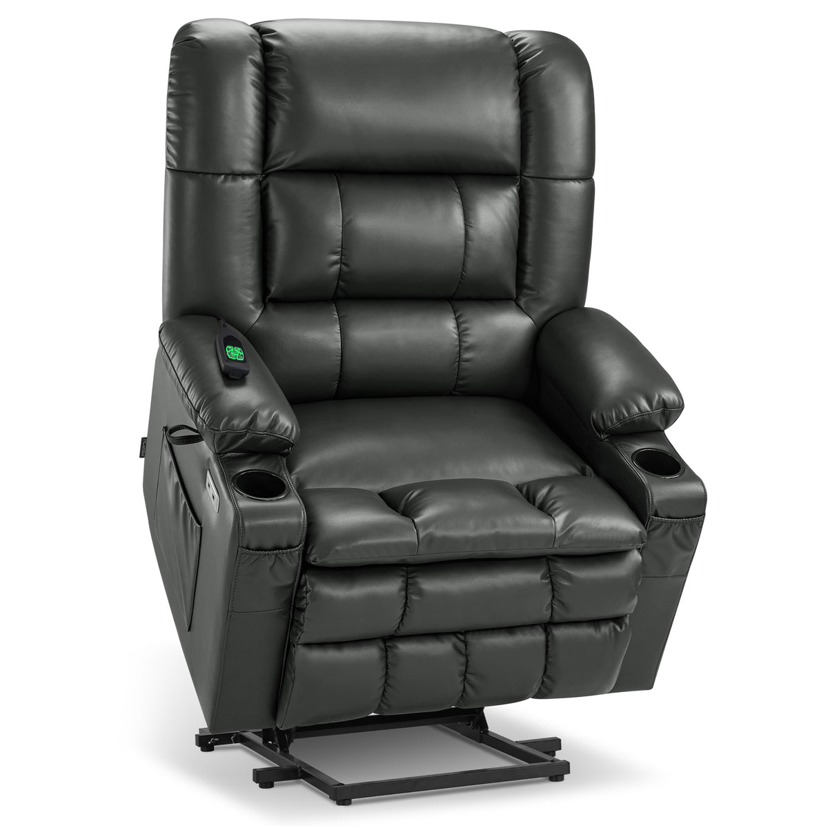 Dual Motor Power Lift Recliner Chair, Massage and Heat, Lay Flat for Sleeping, Faux Leather 7890|7893|7896|R7891|R7897|R7894
