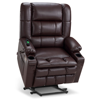 Dual Motor Power Lift Recliner Chair, Massage and Heat, Lay Flat for Sleeping, Faux Leather 7890|7893|7896|R7891|R7897|R7894