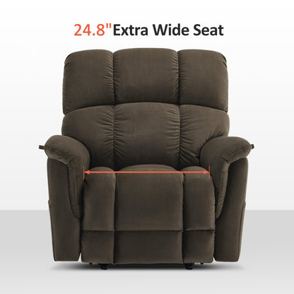 Power Lift Recliner Chair for Elderly, Dual Motor, Massage and Heat, Fabric R7166